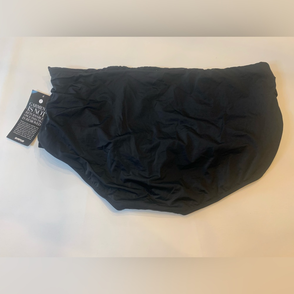 NWT black swim by Avenue rouched tummy control 28W women’s bottoms (bin S) - Picture 2 of 7